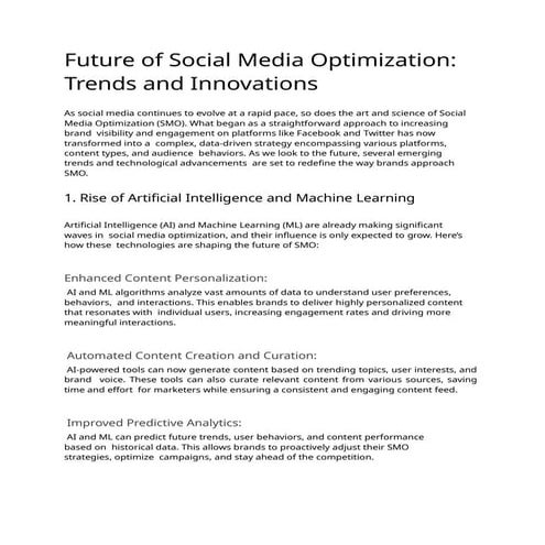 The Future of Social Media Marketing.... | PPTX