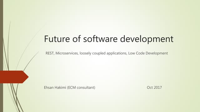 Future of software development | PPT