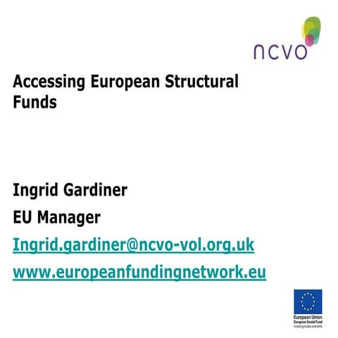 Future of structural funds in england: where are we now