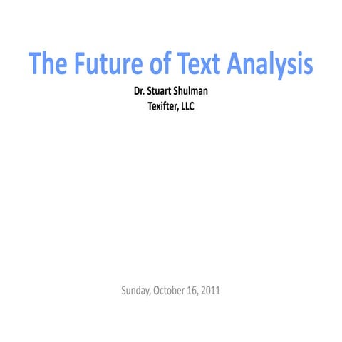 Future of text analysis   forrester briefing
