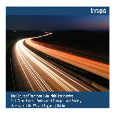 Future of transport   Insights from Discussions Building on an Initial Perspe...