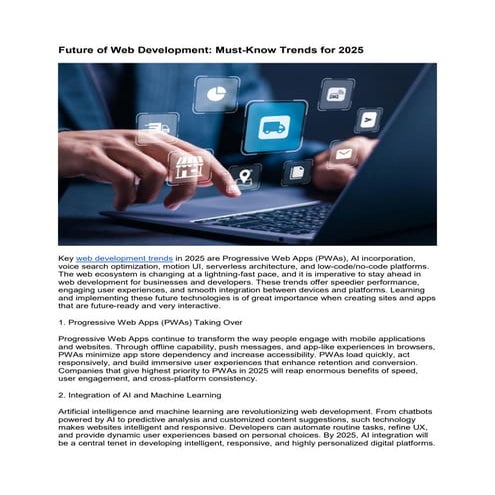 The Future of AI-Powered Web Development in 2025. | PPTX