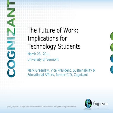 Future of Work - Implications for Technology Majors