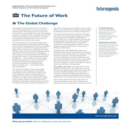 Future of work  An initial perspective by Andrew Curry of The Futures Company