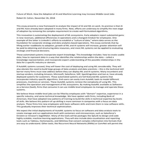 Future of work machine learning and middle level jobs 112618