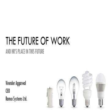 The Future of Work And HR's Place in this Future