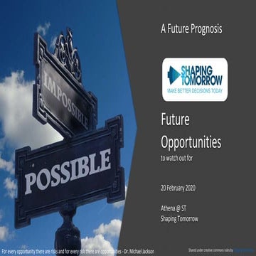 Shaping Tomorrow - Future Opportunities