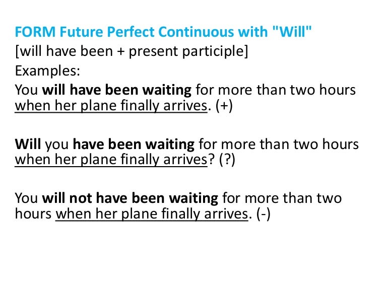 Future Perfect Continuous