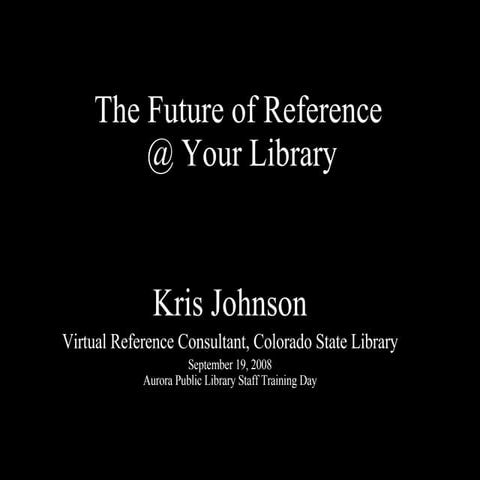 Future of Reference