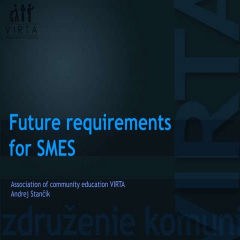 Future Requirements of Education systems for SMEs