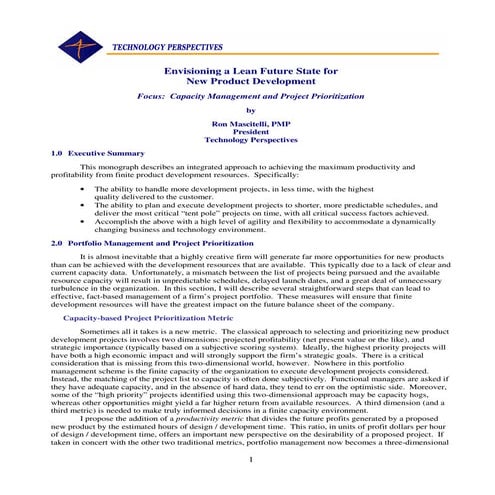 Future State for Lean Prod Dev by Ron Mascitelli Ame10.2