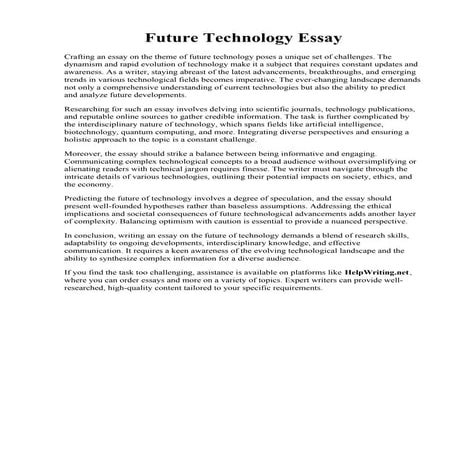 Future Technology Essay.pdfFuture Technology Essay