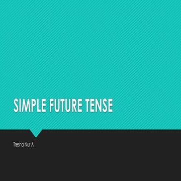 Simple Future Tense Dalam Bahasa Inggris Pptx