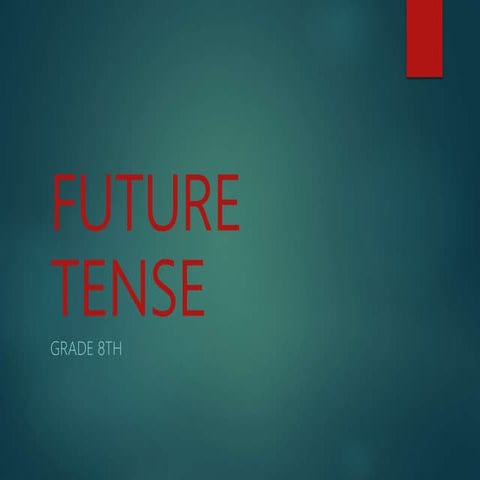 Future tense class 8th