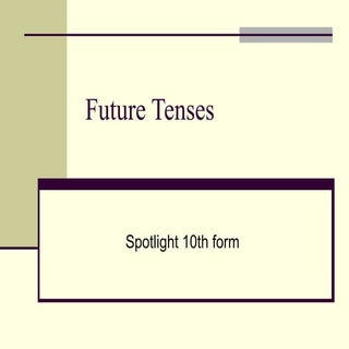 Future tenses 10 form