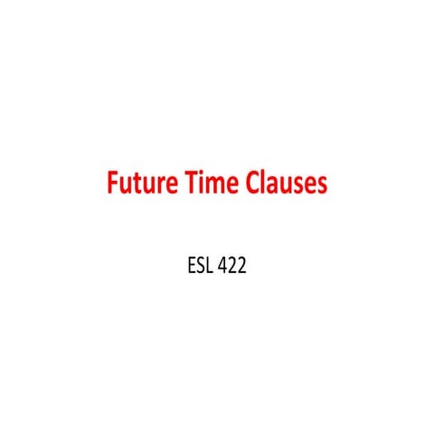 Future time clauses