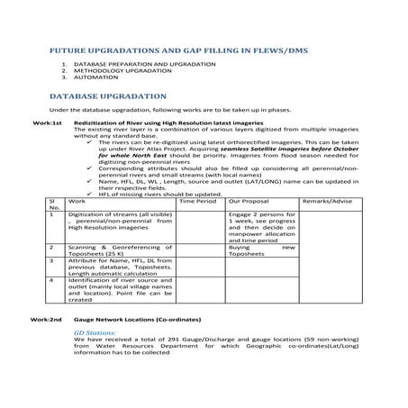 Future up-gradations to Flood Warning Systems in Assam