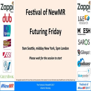 Futuring Friday 2017 Festival of NewMR 2017