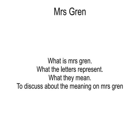 Mrs gren