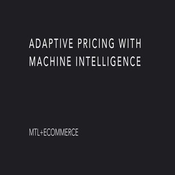 Adaptive Pricing with Machine Intelligence