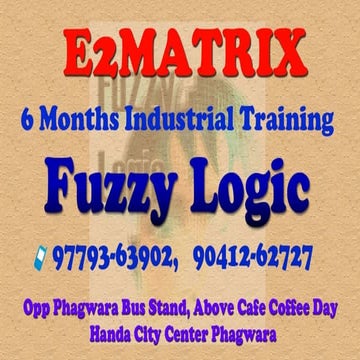 6months industrial training in fuzzy logic, ludhiana