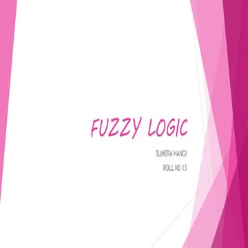 Fuzzy logic