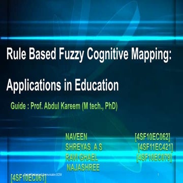 Fuzzy Cognitive Mapping Applications in Education