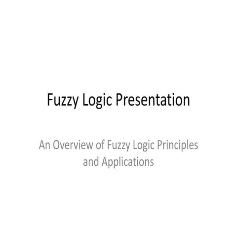 Fuzzy_Logic_Presentation outlines the presentation structure | PPT