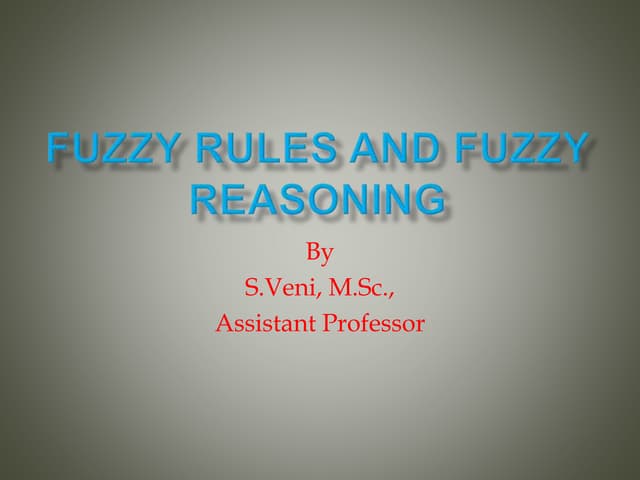 Fuzzy rules and fuzzy reasoning
