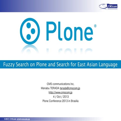 Fuzzy search on plone & search for east asian language