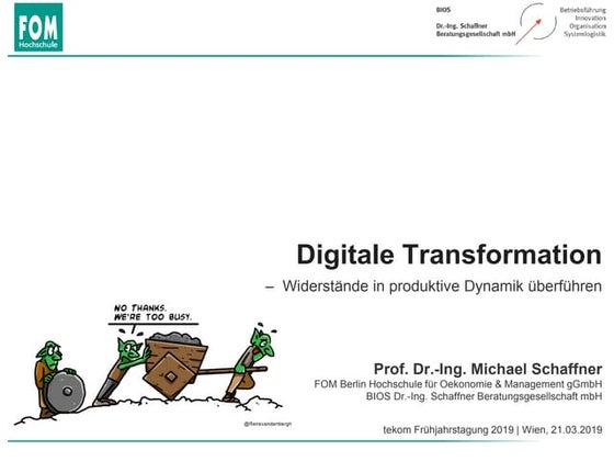 Digitale Transformation - Widerstände in produktive Dynamik überführen