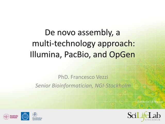 SeRC: de novo assembly workshop. Fr...