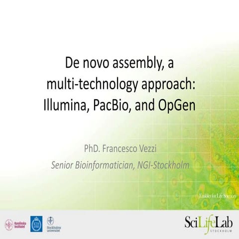 SeRC: de novo assembly workshop. Francesco Vezzi