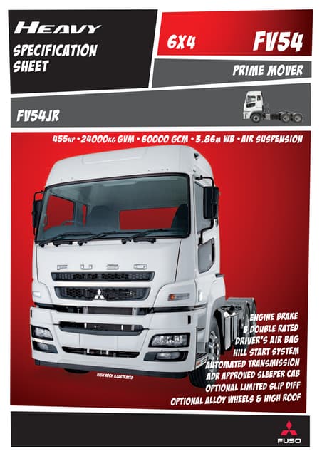 Fuso Trucks - Fv54 prime mover_tsh55_a | PDF