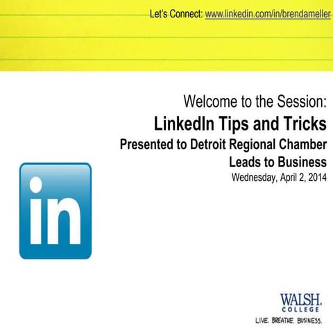 LinkedIn Tips and Tricks | PPT