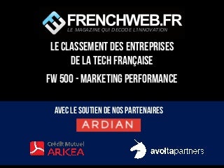 Classement FW500 des sociétés de Marketing Performance
