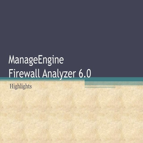 Firewall Analyzer 6 - Highlights