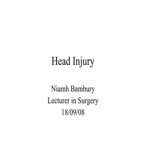 Fwd: Head injury Bambury