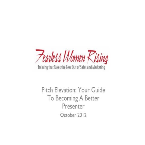 Pitch Elevation - Fearless Women Rising