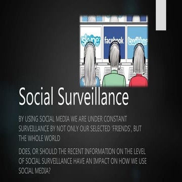Social surveillance aoife shona