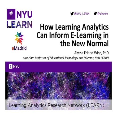 2020_09_24 «How Learning Analytics Can Inform E-Learning in the New Normal» -...