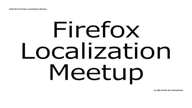 Firefox Localization Meetup