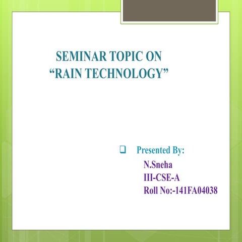 rain technology