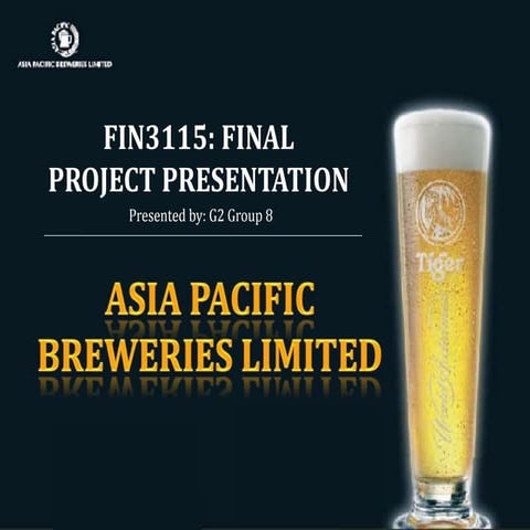 Fx Risk Exposure Of Asia Pacific Breweries