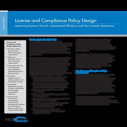 License and Compliance Policy Design
