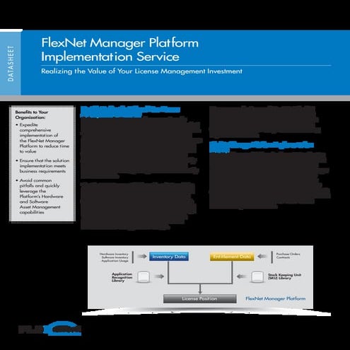 FlexNet Manager Platform Implementation Service