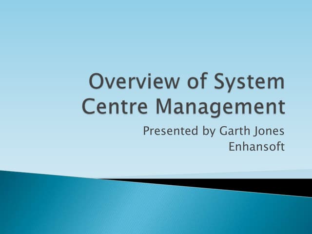 Fy09 Sask Tel Learn It   System Centre   Garth Jones