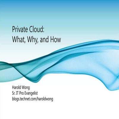 Microsoft private cloud | PPTX
