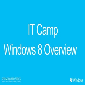 FY13 Q2 IT Camp - Windows 8 Overview