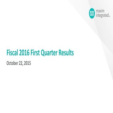Fy16 q1 earnings-presentation